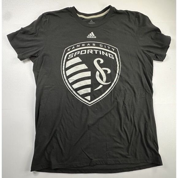 Sporting‎ Kansas City Soccer Women's Adult XL Black Adidas T-Shirt #34 JANOWSKI - Picture 1 of 6